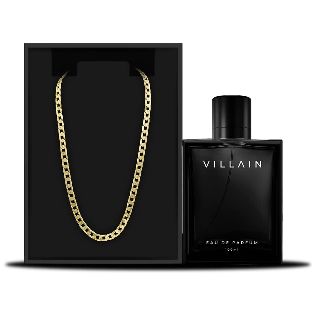 

VILLAIN Gold Combo, OUD Eau De Parfum 100 мл і ланцюжок з 18-каратного мікропозолоченого покриття -