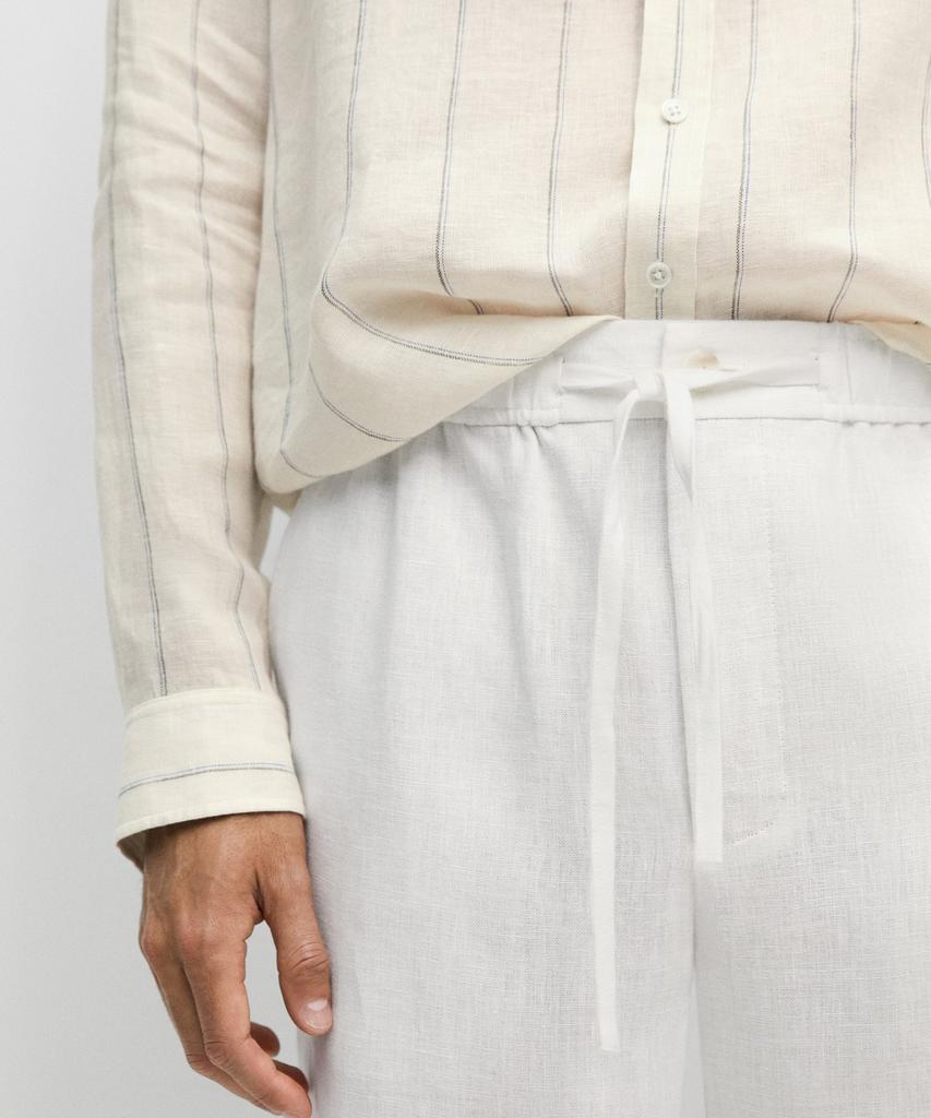Masimodutti 100% Linen Jogger Fit Pants
