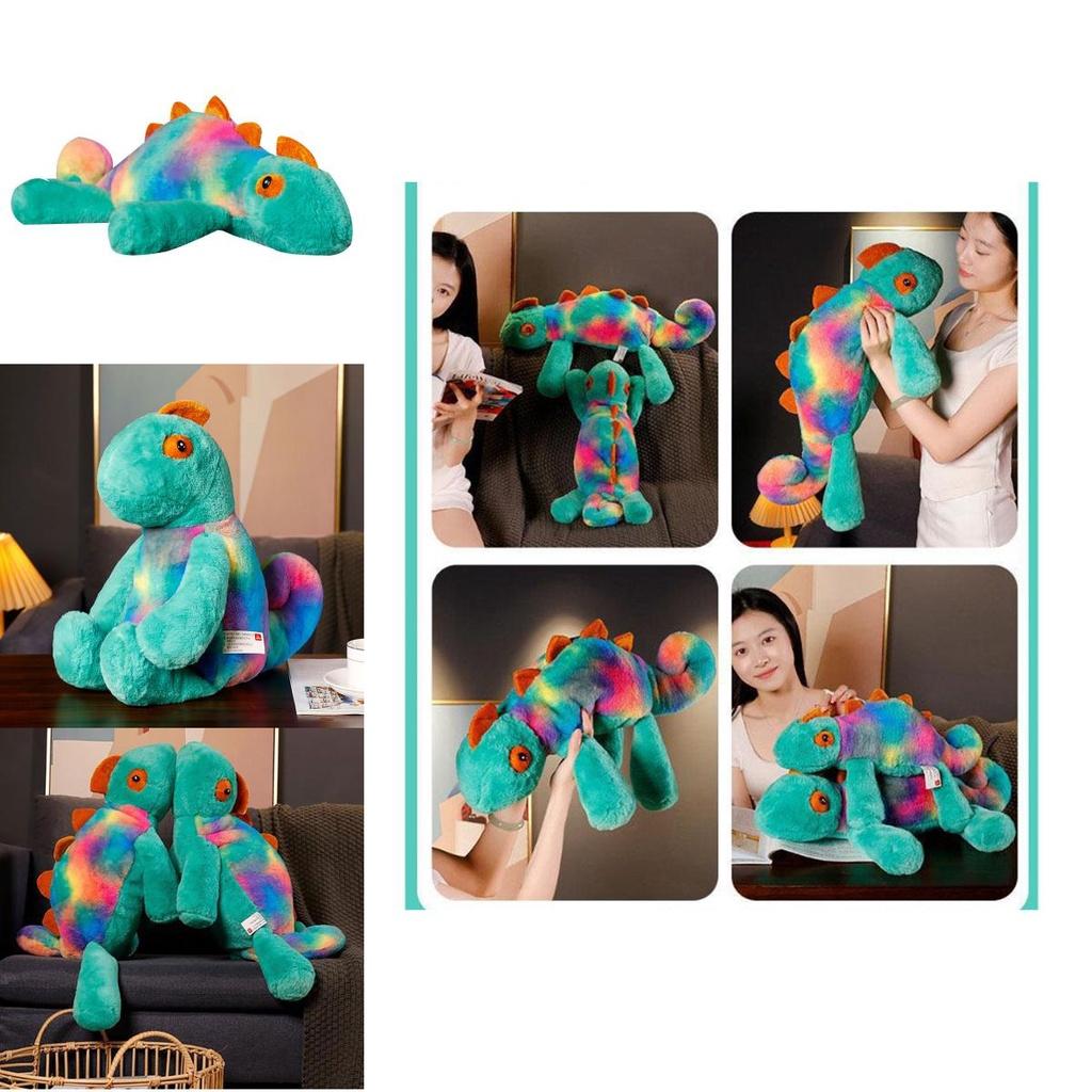 Cute Color-changing Chameleon Plush Toy Long-haired Stuffed Lizard Doll Wholesale Gift Decoration