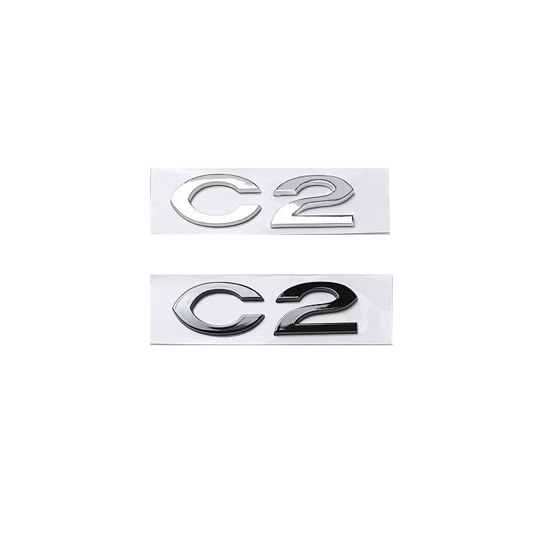 Pegatinas de coche con logo C2 C4 C5 para Citroen C2 C4 C5 maletero trasero etiqueta de modificación de personalidad tridimensional 3D emblema de refit