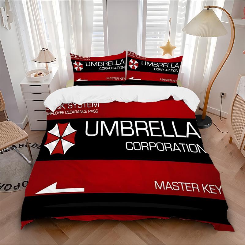 Umbrella Corp Master Key Print 3Pcs Bedding Setduvet Cover With 2 Bedropillowcase Home Birthday Gift