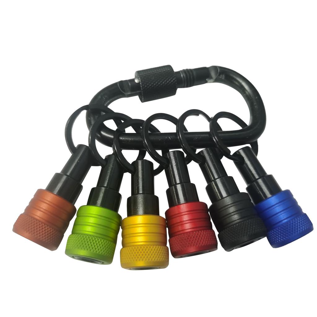 1 4inch Hex Shank Aluminum Alloy Screwdriver Bits Holder Extension Bar Drill Screw Adapter Change Keychain Portable
