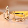 Fashionable Round White Diamond Arrow Design Ear Buckle Womens Versatile Ear Buckle Jewelry