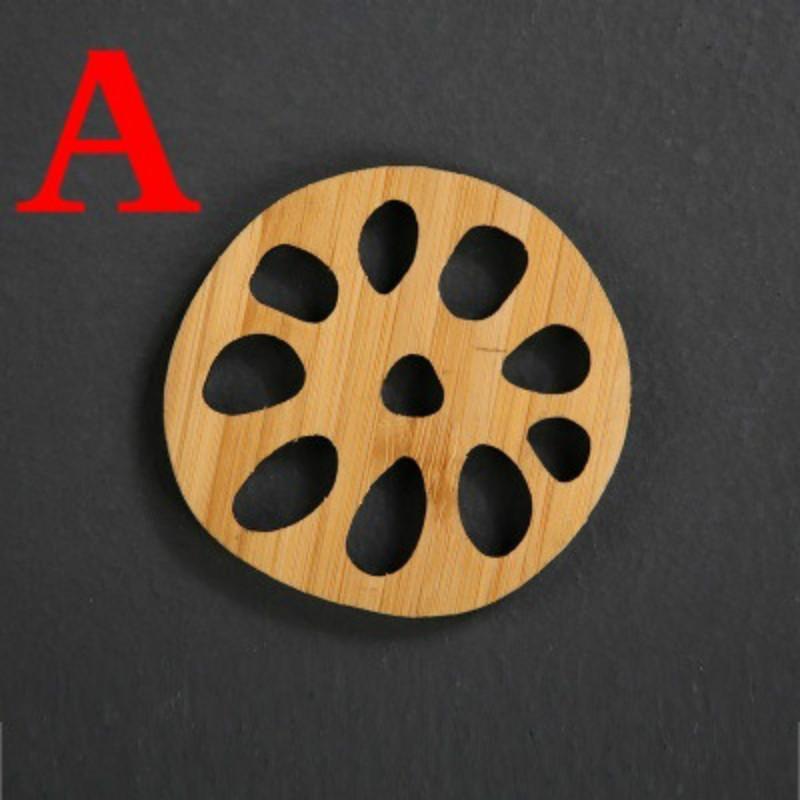 Wooden Round Cup Table Mat Tea Coffee Mug Placemat Home Decoration Kitchen Accessories