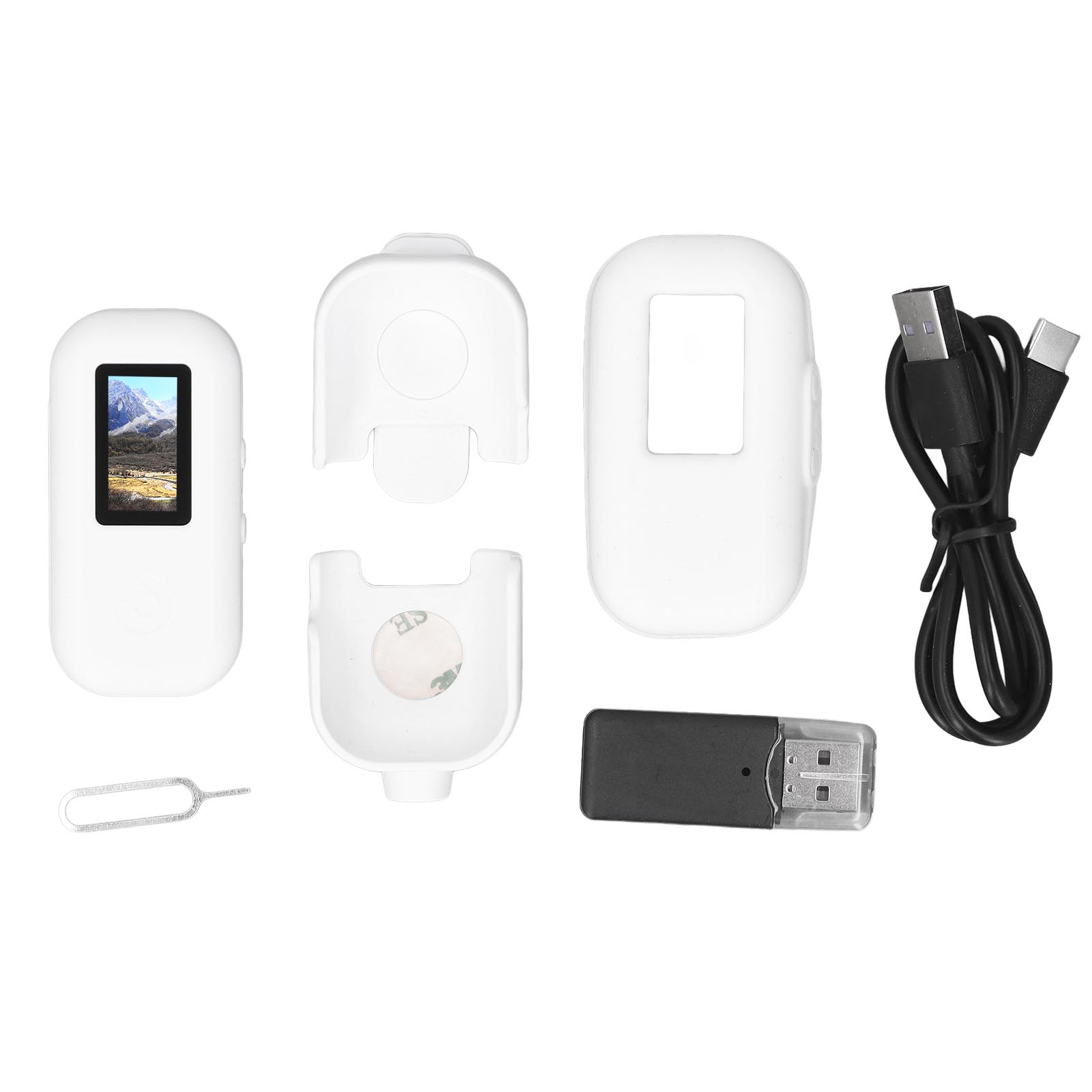 

Body Video Recorder 0.96 Inch Color Display Built in Microphone 1920x1080P HD Loop Record 400mAh білий