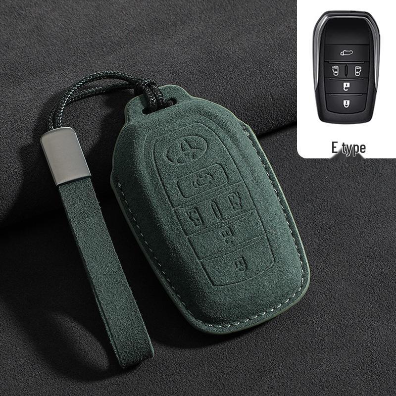 2024 Toyota Crown Highlander Suede Key Case: Three-Color Full Wrap for Men