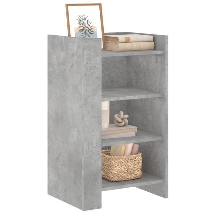 VidaXL Buffet gris béton 45x35x75 cm Bois d'ingénierie, armoire, armoire latérale, armoire de rangement, armoire, placard, 848384