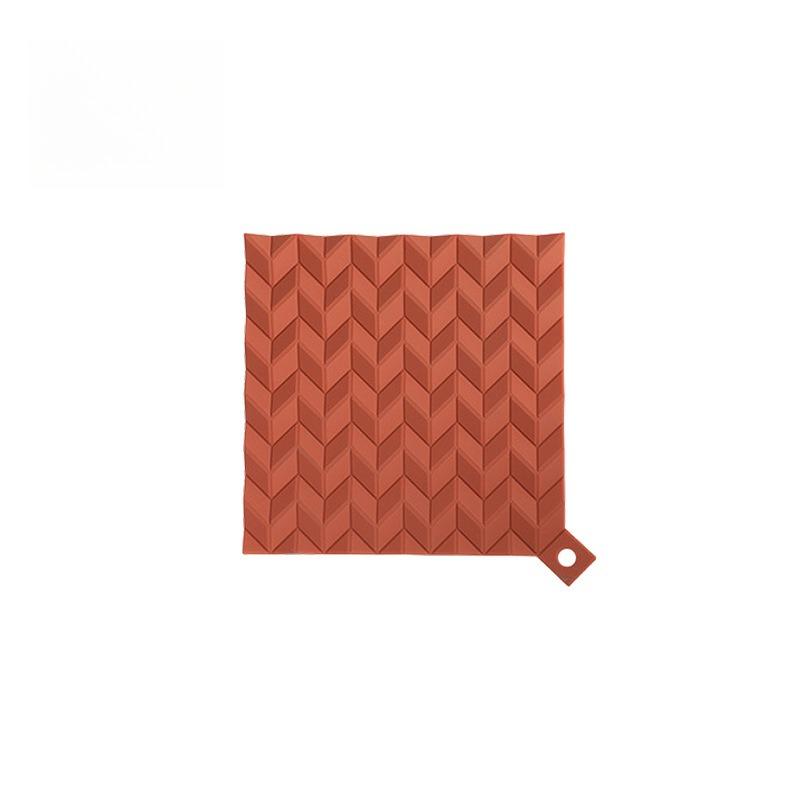 Square Silicone Pot Holder - Heat Resistant Mat for Kitchen & Dining Table - Nordic Style Trivet for Hot Dishes, Cups & Cookware