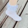 Girls' Lace-Trimmed Mid-Calf Socks - 3 Pairs