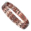 Antique Red Copper Bracelet Watch Buckle Intricately Carved Retro Fashion Cross Shaped Full Magnet