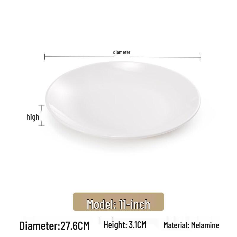 Melamine Round Shallow Dinner Plate