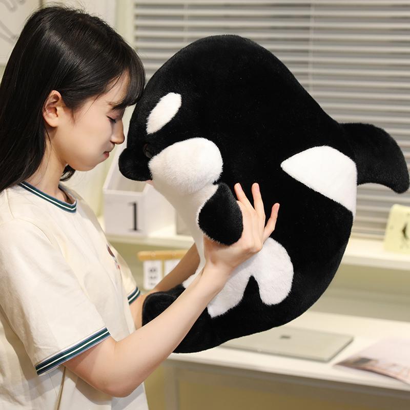35/50cm Kawaii Killer Whale Plush Toy Doll Stuffed Animal Whale Pillow Cushion Christmas Birthday Gift for Girls Kids Home Decor