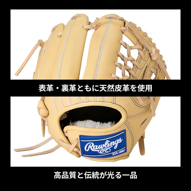 Rawlings HOH PRO EXCEL ELITE GR5HEEN650 Baseball Adult Size Glove, Softball, Camel, 11.75 (Right-Handed Throw)