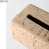 Imitation Cave Stone Tissue Box Creative Design Paper Towel Case Coffee Table Desktop Tissue Boxes Modern Home Decor Accessories
