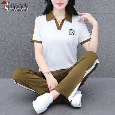 Woodpecker Women's Ice Silk Two-Piece Sportswear Set