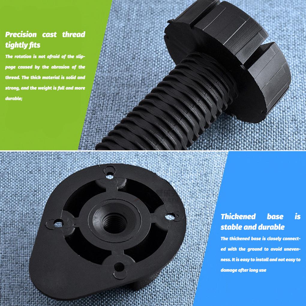 4 Pieces Adjustable Cabinet Wardrobe Closet Feet Bathroom Kitchen Chair Sofa Table Desk Nightstand Support Legs