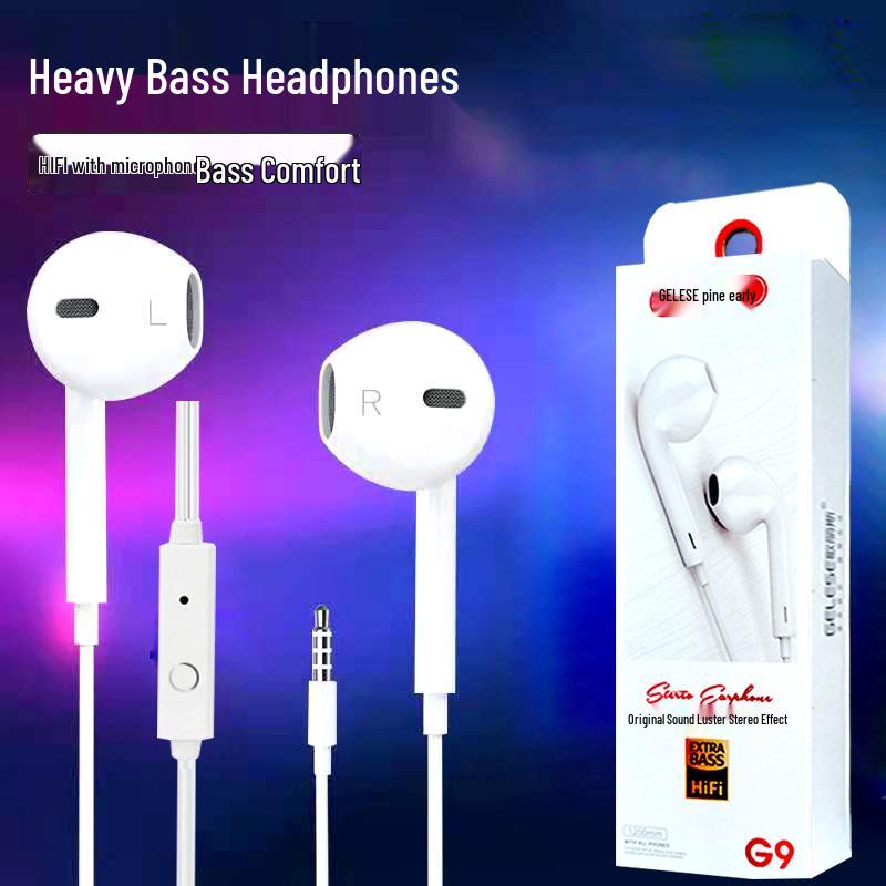 G9 In-Ear Wired Earphones Compatible with Android, Huawei, Xiaomi, and Oppo Phones