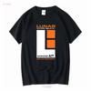Camiseta Lunar Industries Inspirada na Lua corte regular manga longa ou curta lavagem vintage respirável Top para uso diário