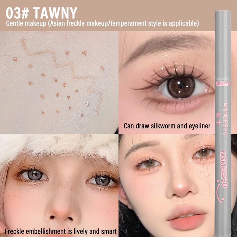 Gezicht Nep Sproetjes Pen Natuurlijke Vloeibare Traanvlek Pen Amber Bruine Stip Stip Concealer Pen Levensgetrouwe Wangvlekken Tint Make-up Tool