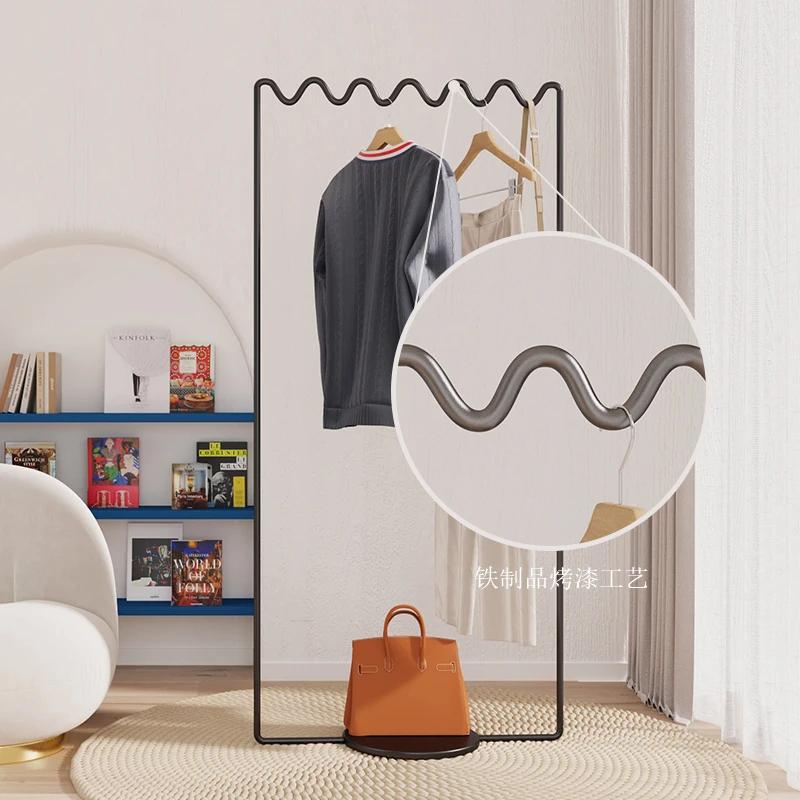 Nordic Minimalist Standing Clothes Rack Bedroom Ins-Style Coat Hanger Overnight Garment Organizer Clothing Stand