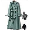 Women's Mid-length Autumn New Korean-style Tight Waist Classic Fashion Coat Trendy Double-breasted Coat