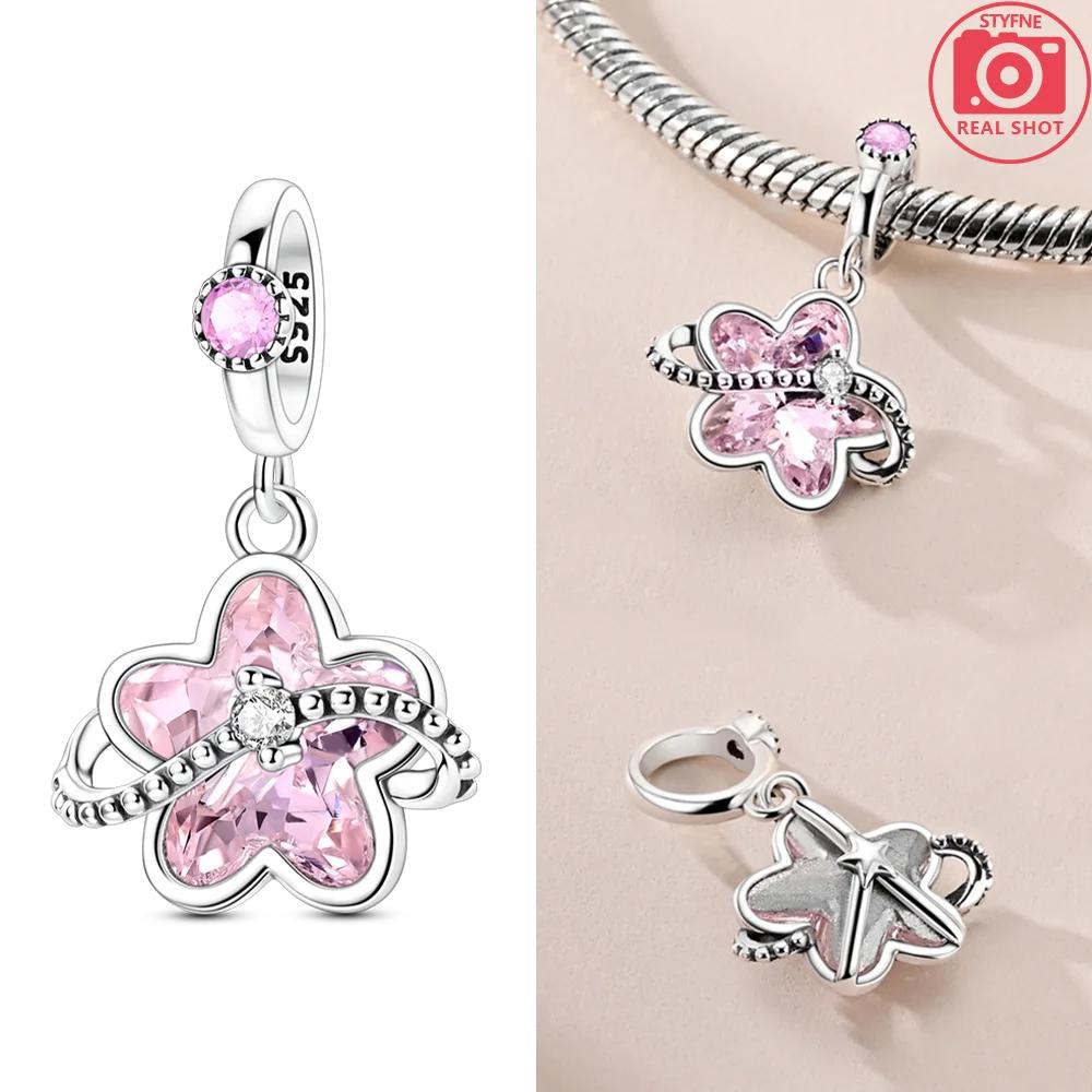 

Authentic copper Pink Heart Love Star Shape Fourleaf Shamrock Girl Bead Compatible With Women Bracelets Diy Jewellery Make Valentine Gift