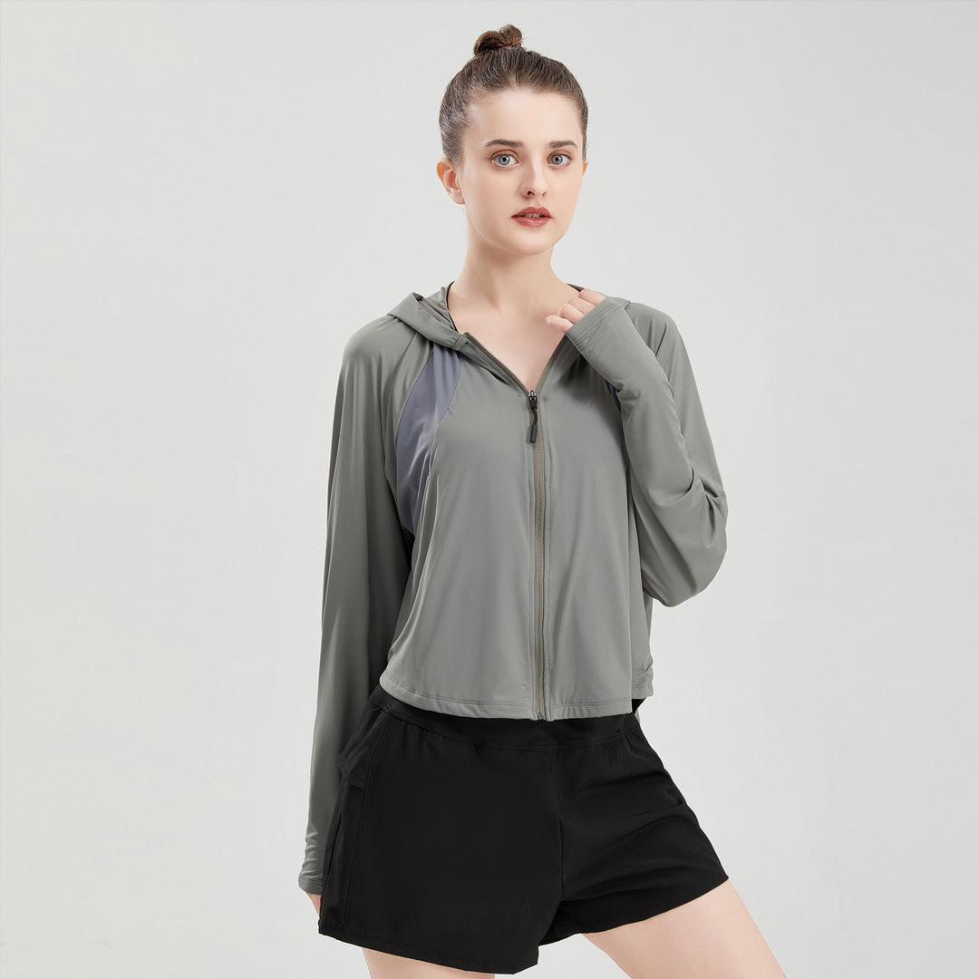 

Плащ большого размера для защиты от солнца летом - Легкий, с защитой от УФ-лучей, с охлаждающим эффектом, для велоспорта на открытом воздухе Large серый