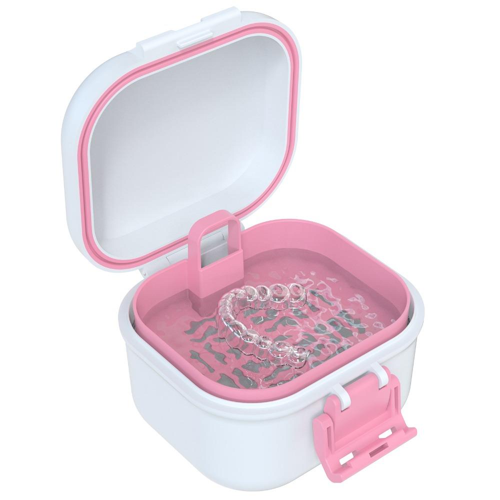 Double-Layer Leak-Proof Denture Soaking Cup Portable Denture Container  Oral Hygiene