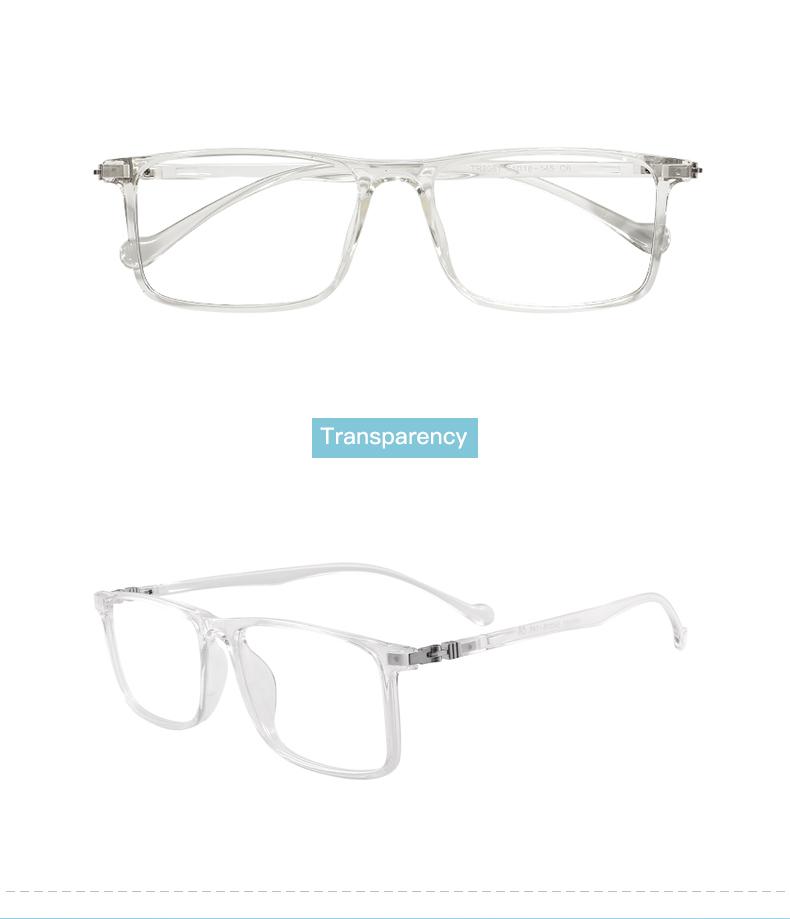 

Square Clear Men Women Light Plastic Flexible TR90 Glasses Frame Full Rim Transparent Rectangle Spectacles For Prescription Lens прозрачный