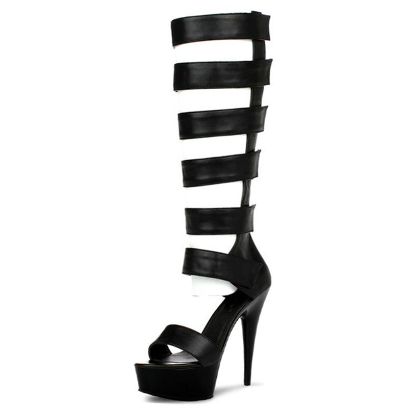 15Cm high heel crystal sandals women's sandals