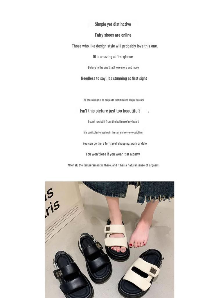 2024 Women's Velcro Thick Sole Sport Sandals - Lightweight, Soft, and Comfortable for Summer Outdoor and Beach Activities.