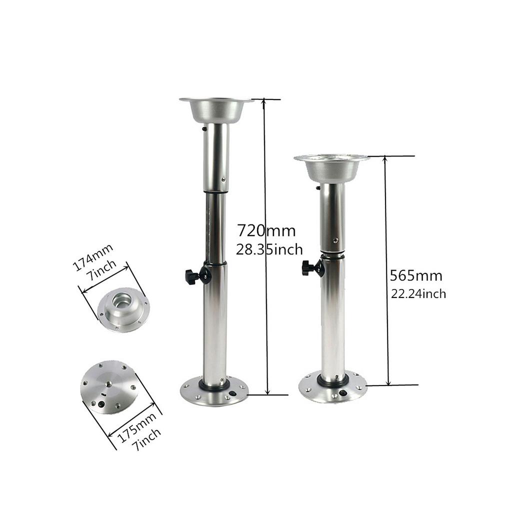 Bymaocar Adjustable Pedestal Marine RV Table Base Mount Caravan Motorhome Table Pedestal Stand Base, 22-28in Furniture Hardware