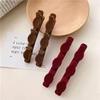 2/3/4pcs Braided Hair Clips Small Fragrant Hair Clip Shredded Hair Bangs Clip Forehead Flock Braided HairClip Accessory