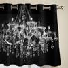 Black And White Chandelier Curtains for Bedroom Kids Room Living Room Window Curtain Luxury Curtains for Kitchen