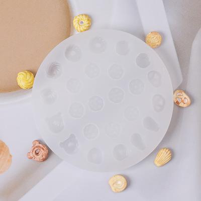 Mini Bread Biscuit Cake Silicone Mould For Clay Food Mold Diy Kitchen Resin Accessories Toy Dollhouse Miniature Accessories