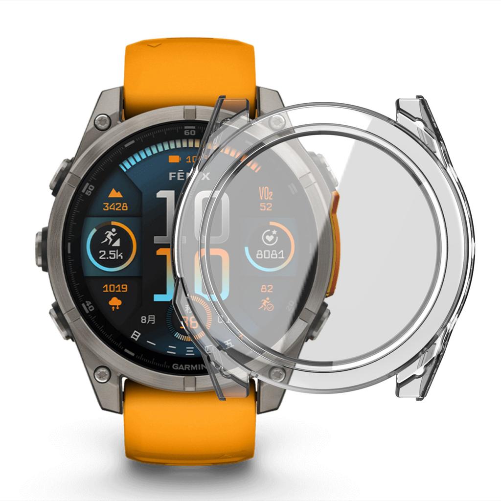 Glass+Case For Garmin Fenix 8 47mm 51mm All-Around Screen Protector Hard PC Bumper Tempered Glass Watch Cover For Garmin Fenix8