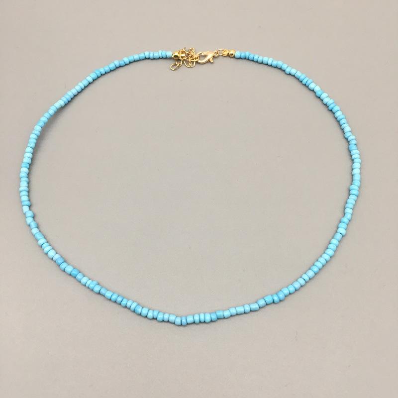 Bohemia Summer Classic Multicolor Rice Bead Chain Pendant Necklace for Women Fashion Charn Beach Collar Jewelry Gift Wholesale