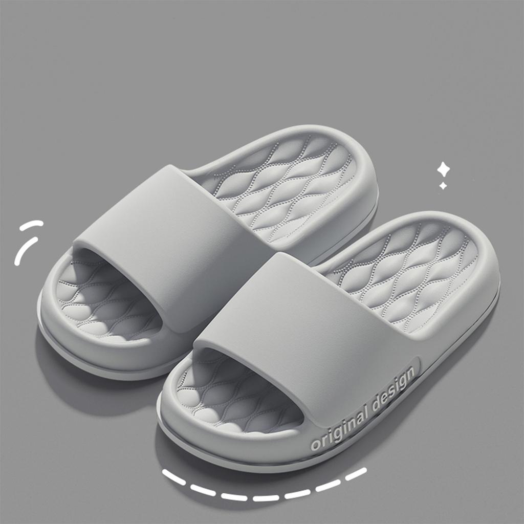 Summer Women Home Slippers Thick Bottom Beach Indoor Slides Cloud Comfortable Non-slip Slippers Breathable Lightweight Men Bathroom Slippers