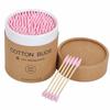 200 Round and Pointed Double-headed Cotton Swab Sticks In A Colored Paper Box, Disposable Makeup Remover and Ear Cleaning Cotton