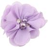 Eye-catching Chiffon Flowers Clips Daily Lightweight Easy Wear Rhinestone Fake Pearl Kids Hairpins