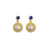 Medieval Vintage Silver Needle Earrings, Temperament Light Luxury Court Style Pearl Earrings Versatile High-end Retro Earrings