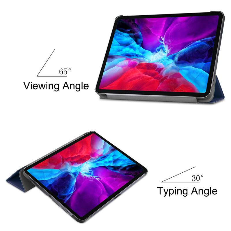 Hülle Für iPad Pro 12 9 Hülle Tri-Fold Lederständer Tablet Schale Funda Für iPad Pro 12.9 Smart Cover