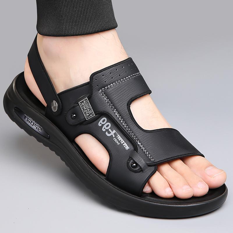Men's Sandals Men's Trendy 2025 New Wear Wear Wear-resistant Beach Shoes Soft Sole Soft Surface Men's Cool Slippers 2025 Direct Sales