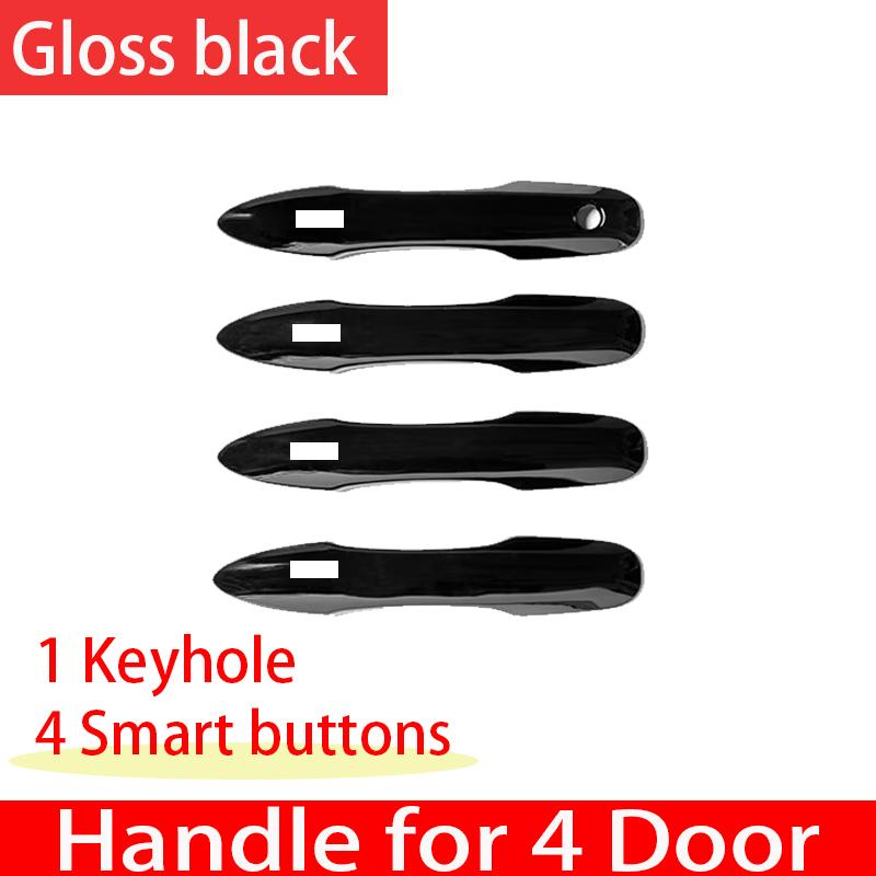 

Глянцевый черный для Toyota Harrier Venza XU80 IV MK4 2022, аксессуары, дверные ручки, внешняя крышка, автомобильные аксессуары 4 Smart Buttons