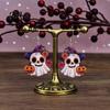 Lightweight Statement Earrings 1 Pair Mexico Day of The Dead for Women, Acrylic Hypoallergenic Sensitive Ears Flower Ghost Dangle Drop Halloween
