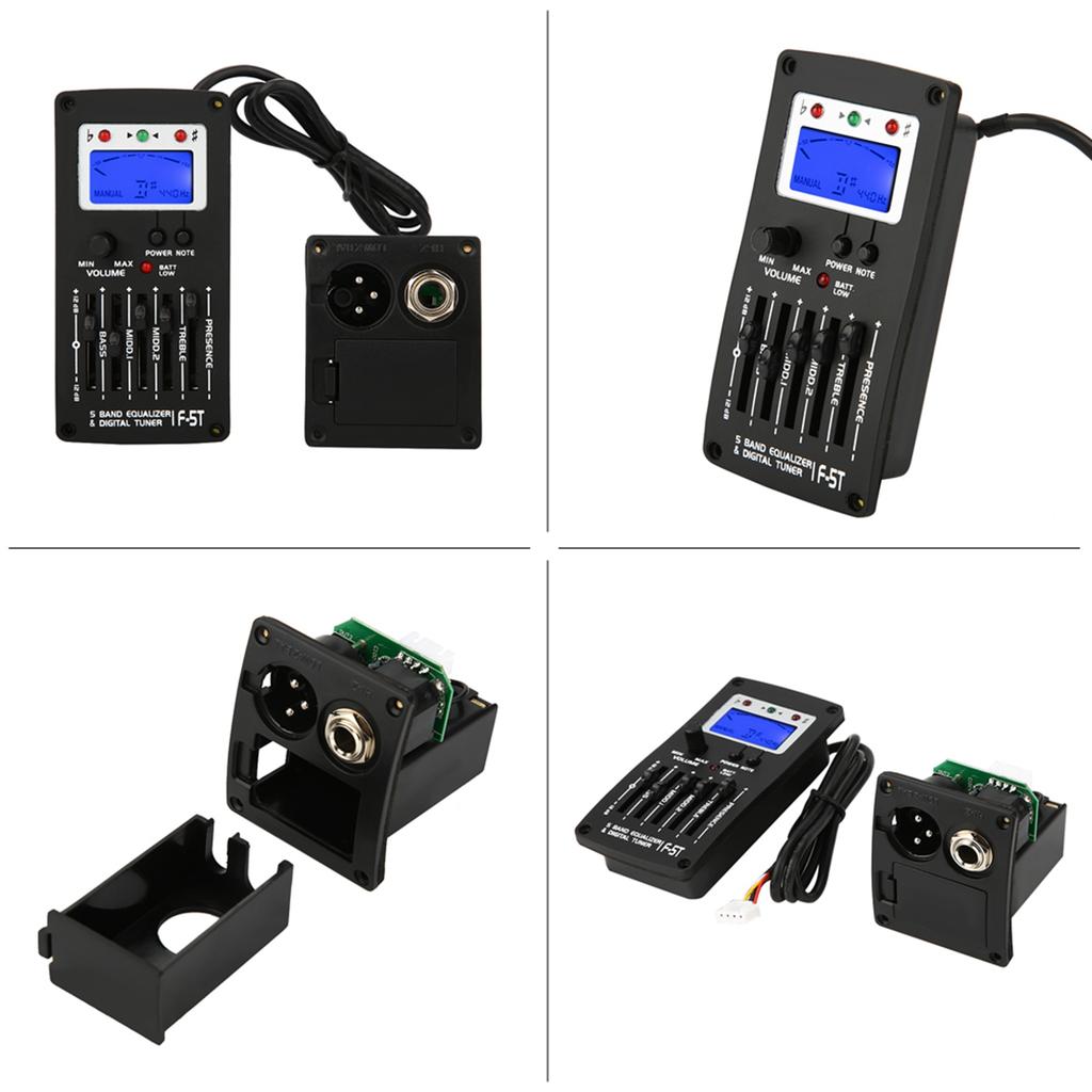 F‑5T 5Band Equalizer Digital Tuner Pickup for Electric Acoustic Classic Guitar