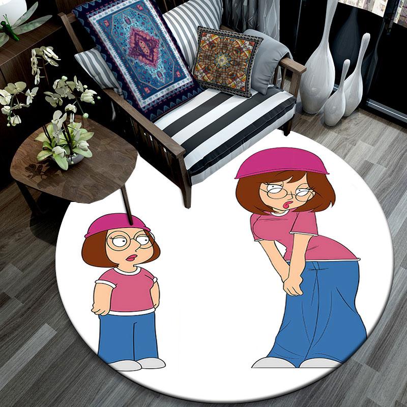 Meg Griffin Pattern Round rug,Carpet Rug for Living Room Bedroom Playroom ,Non-slip Floor Mat,Holiday Gifts and Birthday Gifts.
