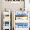 Kompaktes mehrschichtiges Lagerregal für Küche, Bad, Schlafzimmer, Bücher, Spielzeug und Snacks