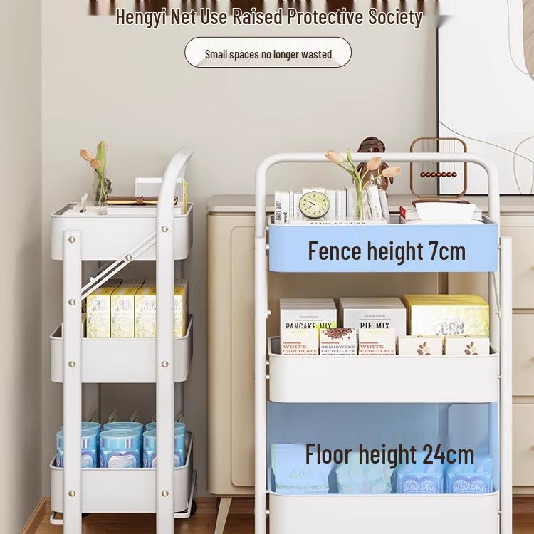 Kompaktes mehrschichtiges Lagerregal für Küche, Bad, Schlafzimmer, Bücher, Spielzeug und Snacks