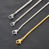 Men's Titanium Steel Interlocking Pendant Necklace with Pearl and Box Chain (EE401)